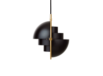 Светильник подвесной Multi-lite, большой, черный матовый с золотой фурнитурой