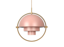 Светильник подвесной Multi-lite, большой, розовый с золотой фурнитурой