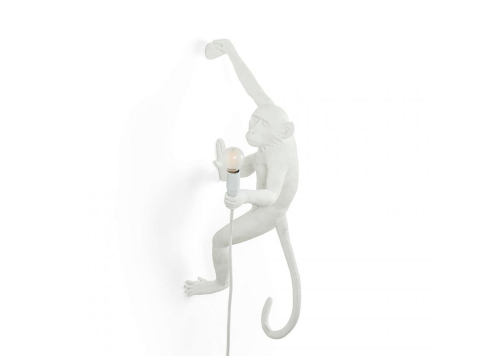 Настенный светильник Hanging right monkey, белый