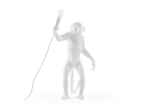 Настольная лампа Standing monkey, белая