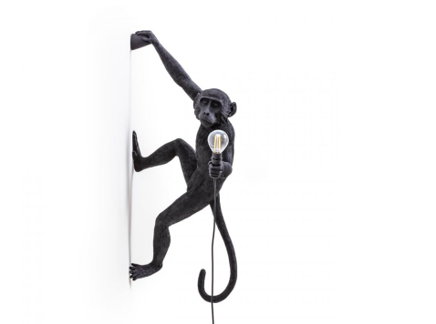 Настенный светильник Hanging right monkey, черный