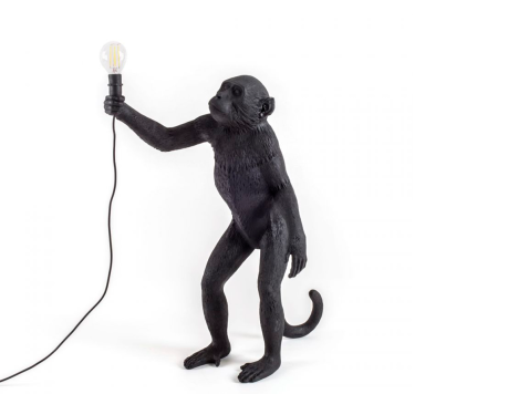 Настольная лампа Standing monkey, черная