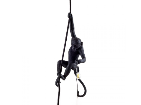 Світильник підвісний Monkey with rope, чорний