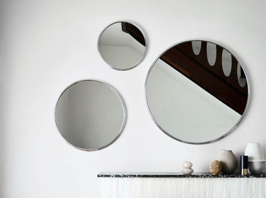 Зеркало Sillon SH6, серебряное