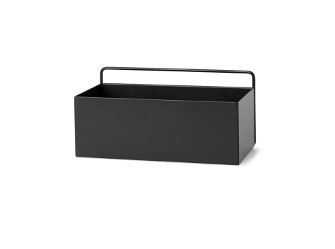Настінне кашпо Wall Box rectangle, велике, чорне