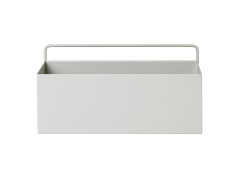 Настінне кашпо Wall Box rectangle, велике, світло-сіре