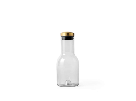 Скляна пляшка Water Bootle, сіре скло/золота кришка