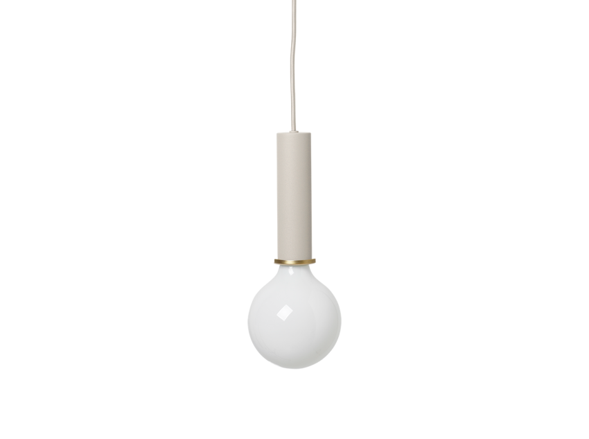 Светильник подвесной Socket, высокий, светло-серый матовый