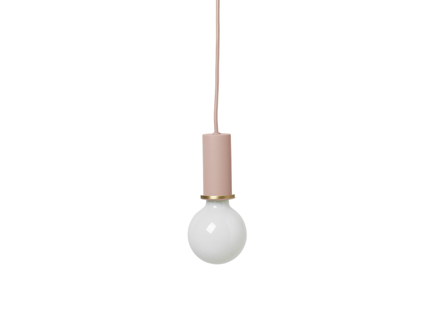 Светильник подвесной Socket pendant, высокий, розовый матовый